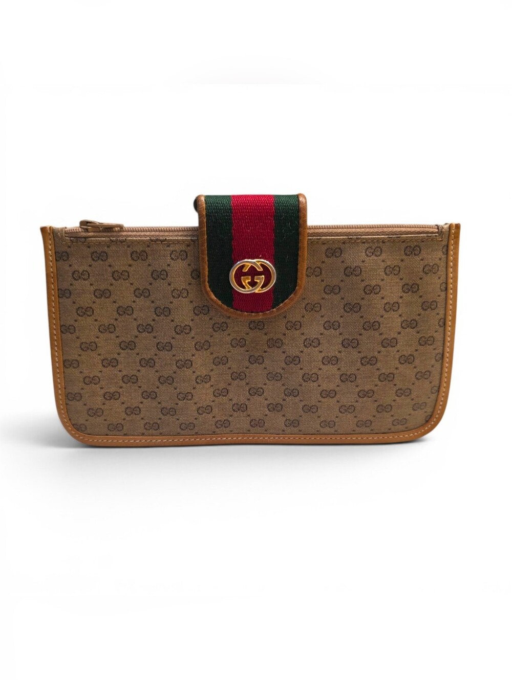 Vintage Gucci Micro GG Web Pouch Clutch | Rare Classic 80's